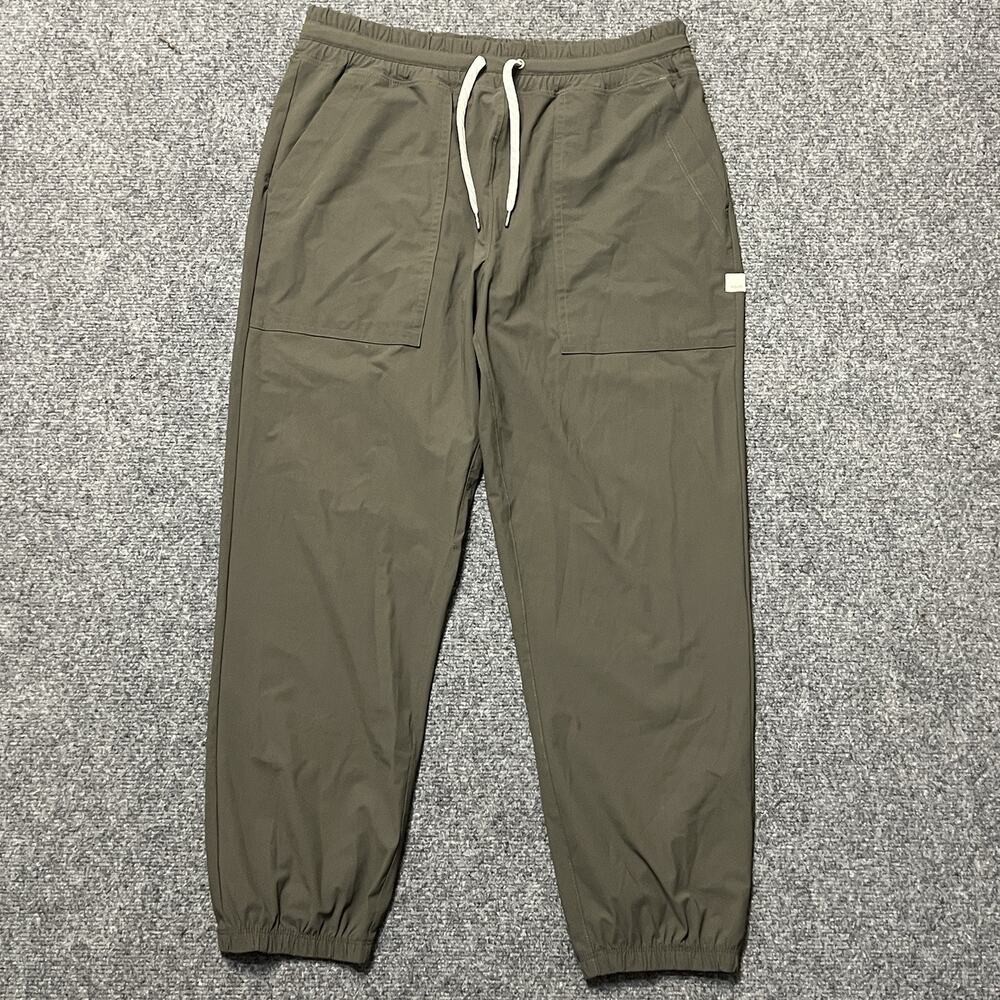 Vuori Miles Pants Womens Medium Green Olive Elastic Waist Joggers VW481 Stretch